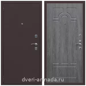 Двери со склада, Дверь входная Армада Комфорт Антик медь / МДФ 6 мм ФЛ-58 Дуб Филадельфия графит