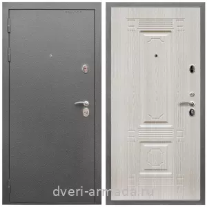 Входные двери с замками Mottura, Дверь входная Армада Оптима Антик серебро / МДФ 6 мм ФЛ-2 Дуб белёный