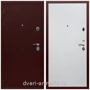Взломостойкие входные двери, Дверь входная утепленная Армада Люкс Антик медь / МДФ 10 мм Гладкая белый матовый